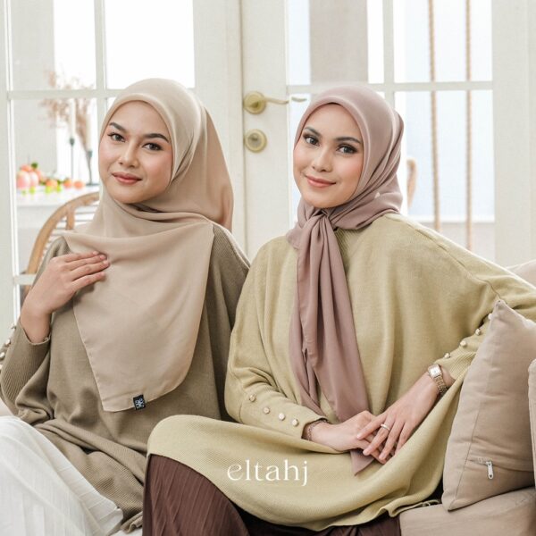 Eltahj - Hijab Segi Empat Polycotton - Dara Polycotton Square Hijab - Image 3